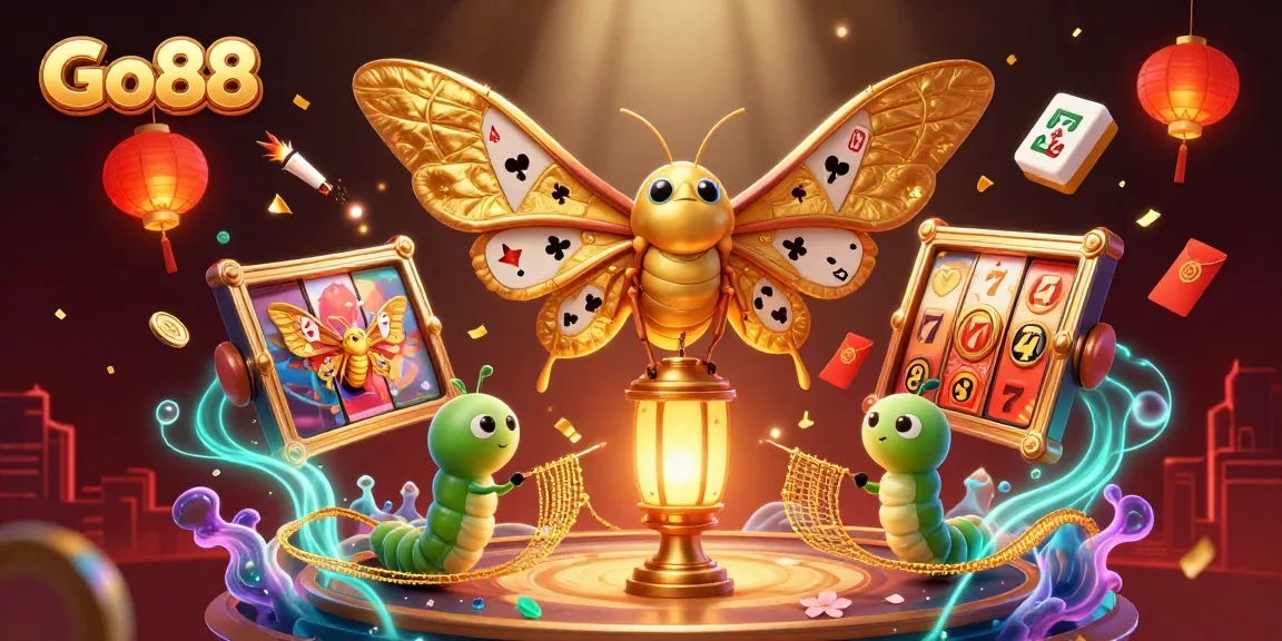 Experience exciting gameplay with Go88, showcasing a vibrant 3D casino scene full of dynamic elements and rich detail.
