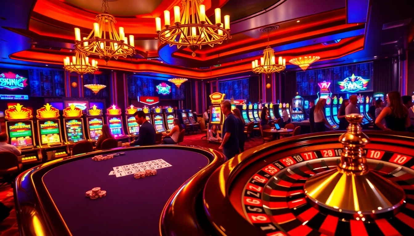 Experience the thrill of winning at 79king's vibrant casino with poker tables and slot machines.