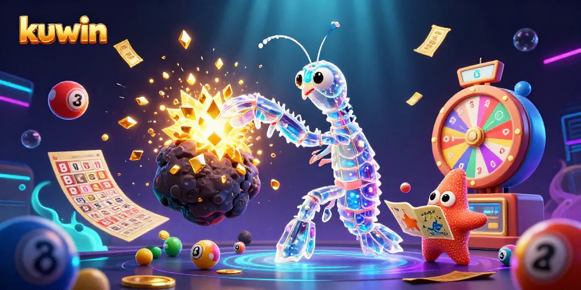Kuwin players enjoying a vibrant galactic casino scene with cosmic elements and games