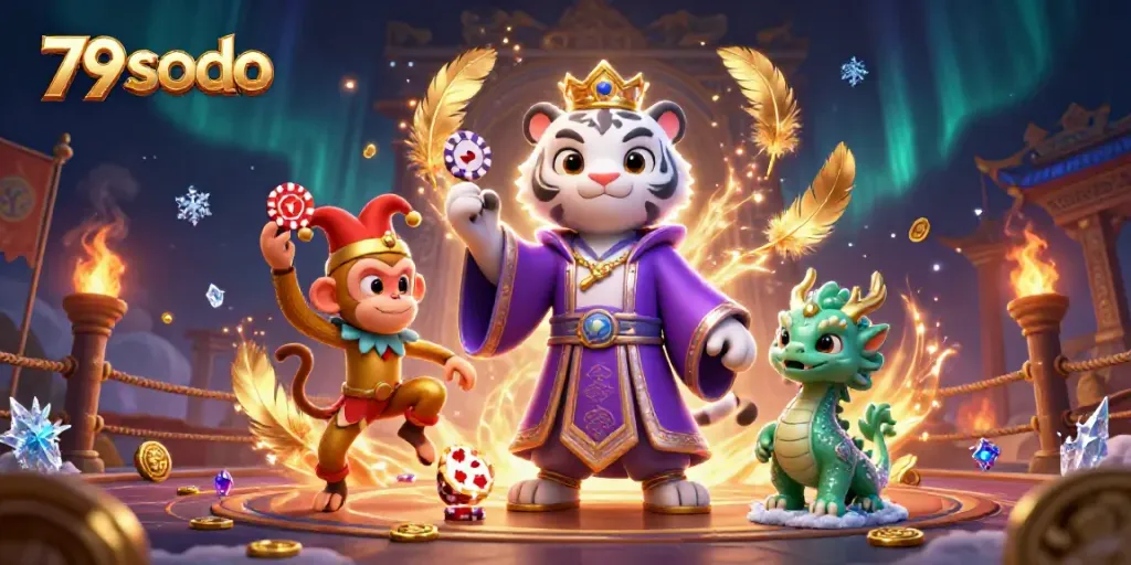 Engage in thrilling casino action with a vibrant 79 sodo themed illustration featuring iconic gaming characters.