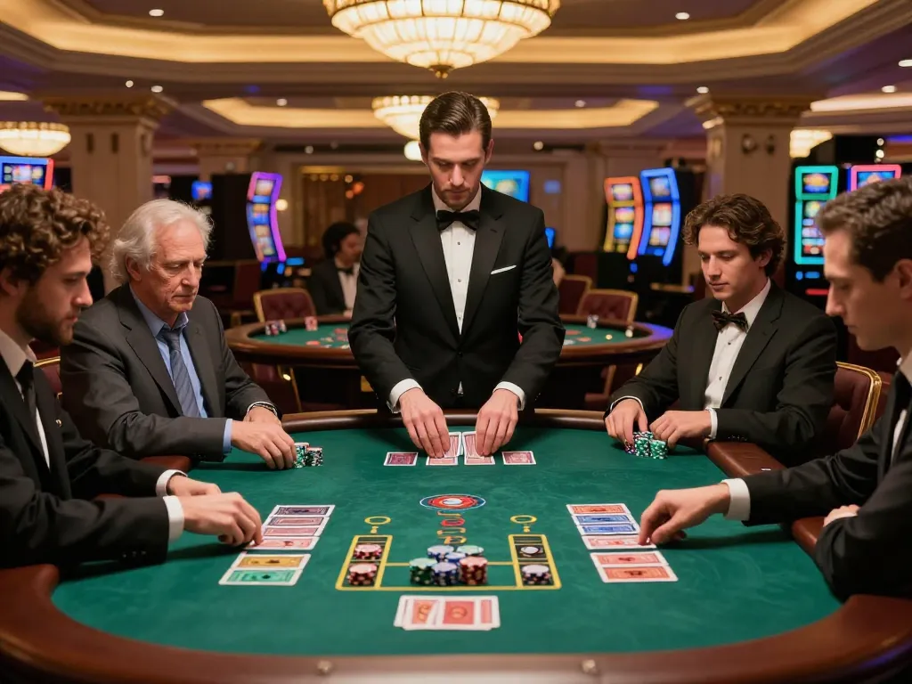 Engaging blackjack gameplay at 98WIN casino with players making strategic bets