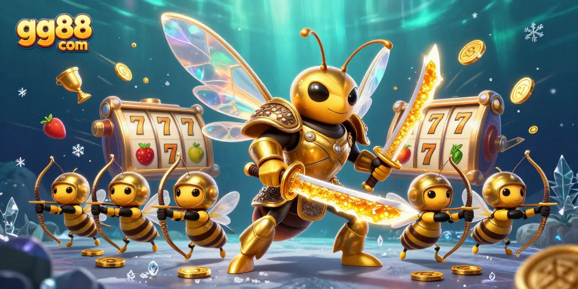 Experience exciting slots and jackpots with gg88 com in this vibrant 3D illustration.