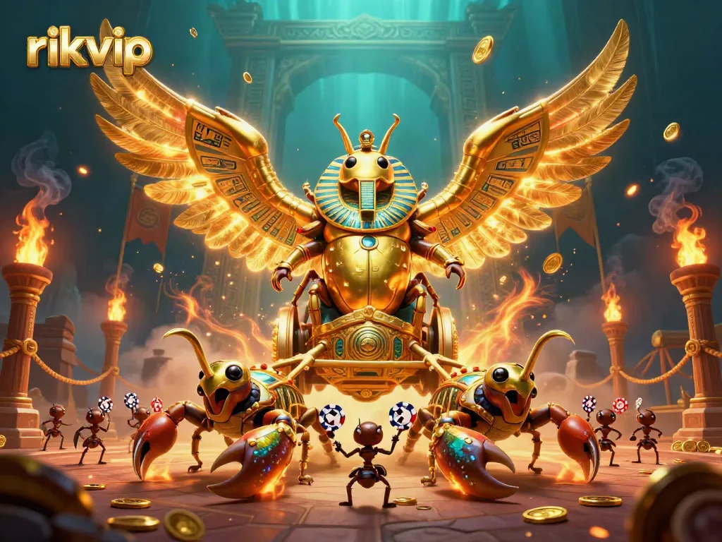 Engage in thrilling gaming at rikvip with vibrant casino scenes and dynamic illustrations.