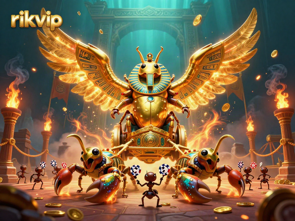 Engage in thrilling gaming at rikvip with vibrant casino scenes and dynamic illustrations.