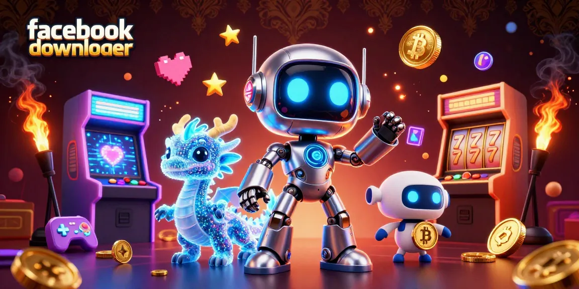 Seamlessly download videos with facebook downloader while enjoying vibrant casino-themed visuals.