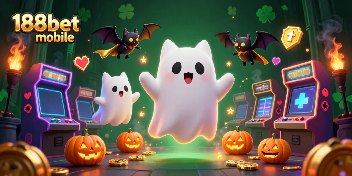 Experience thrilling gameplay with the vibrant 188bet mobile gaming scene featuring ghostly characters and dynamic casino elements.